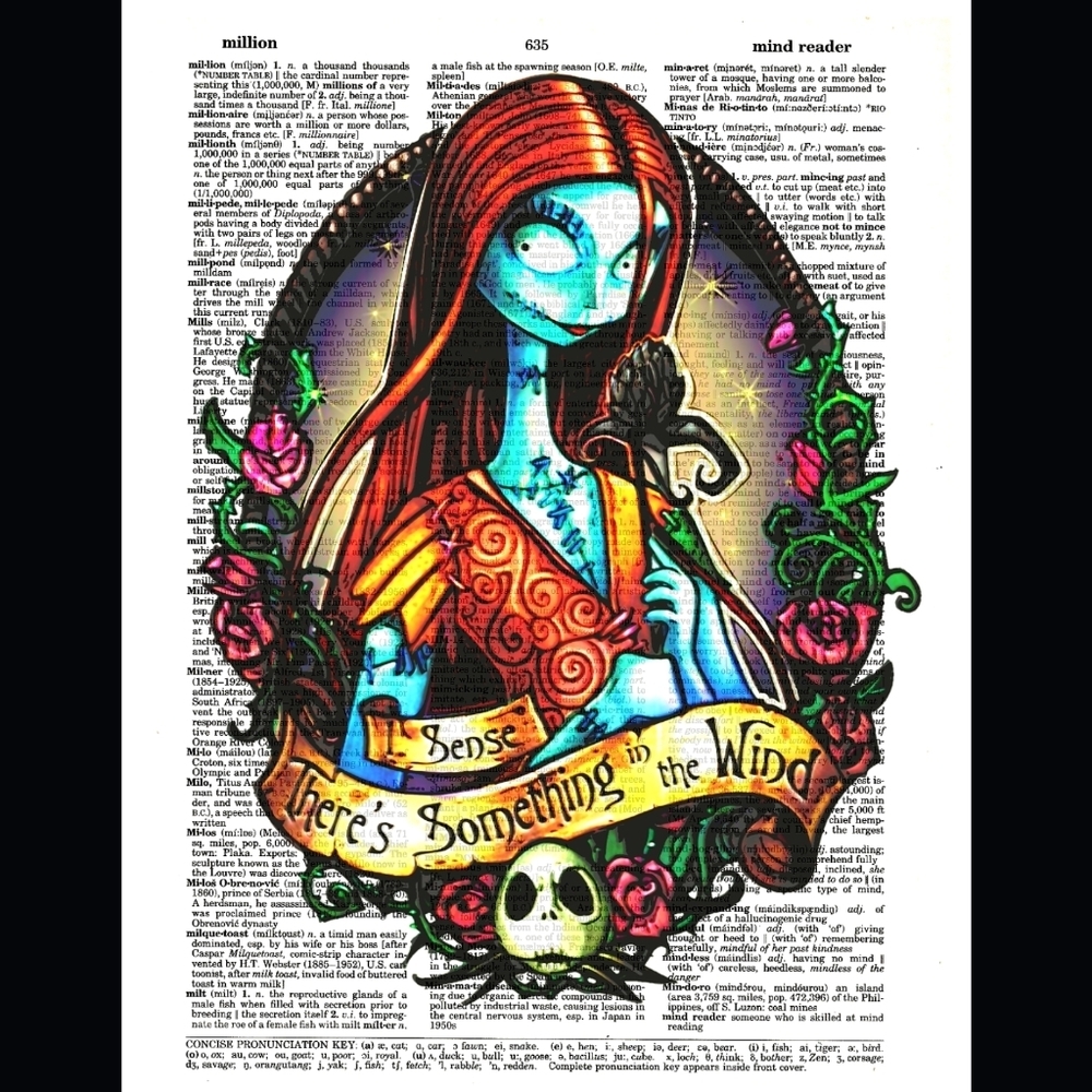 Nightmare Before Christmas Sally Snelling Vintage Dictionary Art Print - Picture 4 of 5